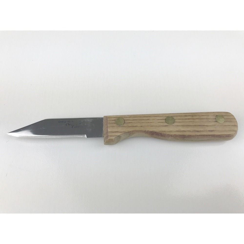 Chicago Cutlery Paring Utility Knife Walnut Wood Handle Stainless Steel 3"